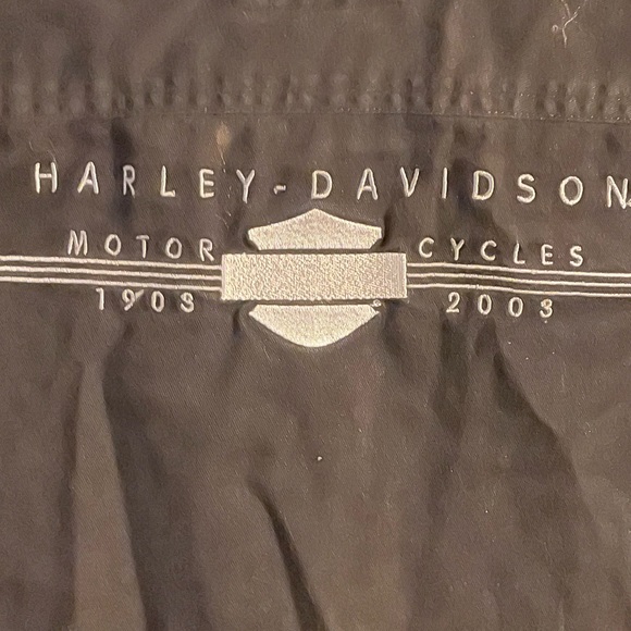 Vintage Harley Davidson black button down shirt size medium - Picture 7 of 8